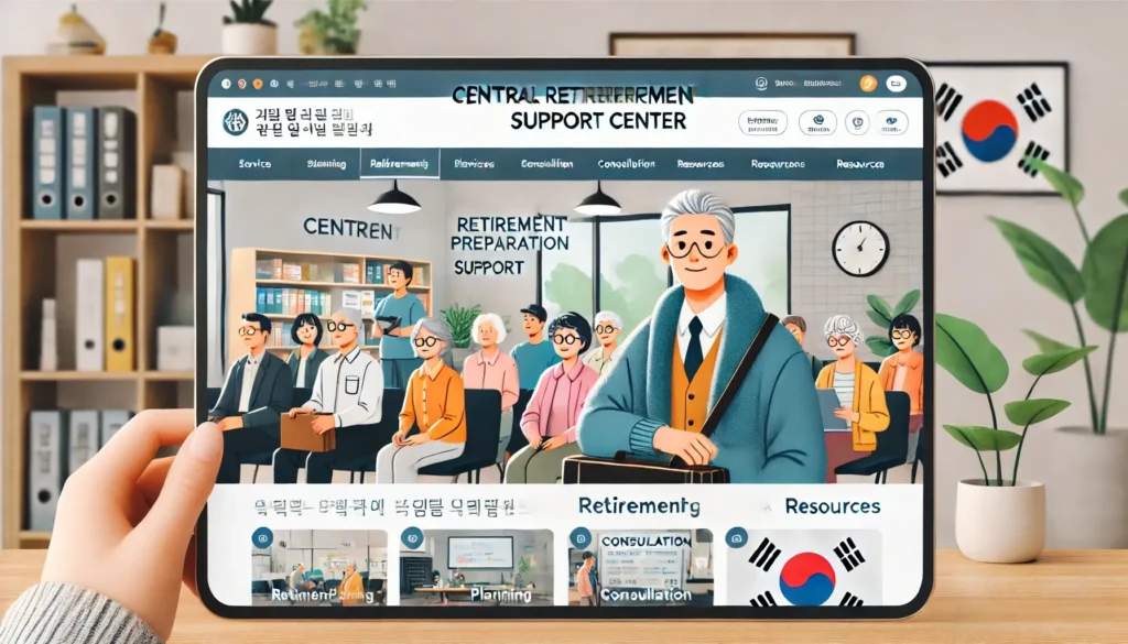 중앙노후준비지원센터 홈페이지
