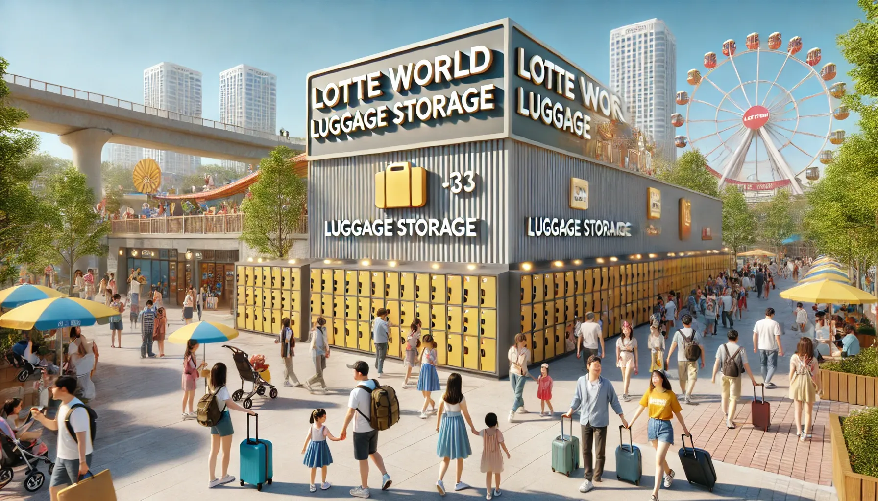 롯데월드 캐리어 보관