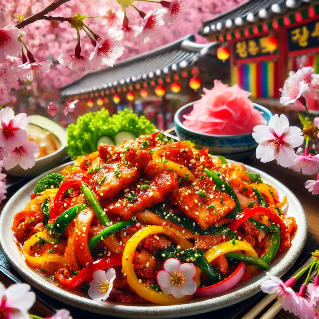 벚꽃 축제 제육덮밥