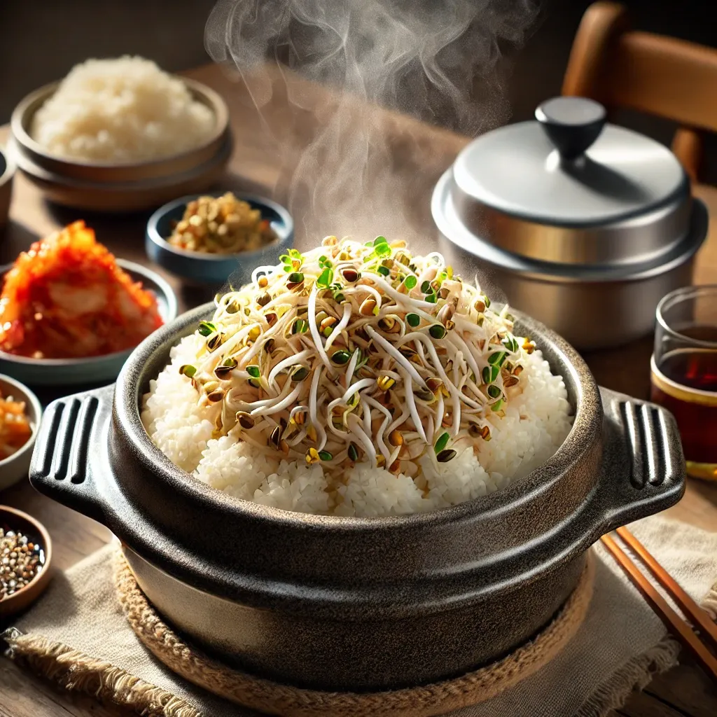 압력솥 콩나물밥