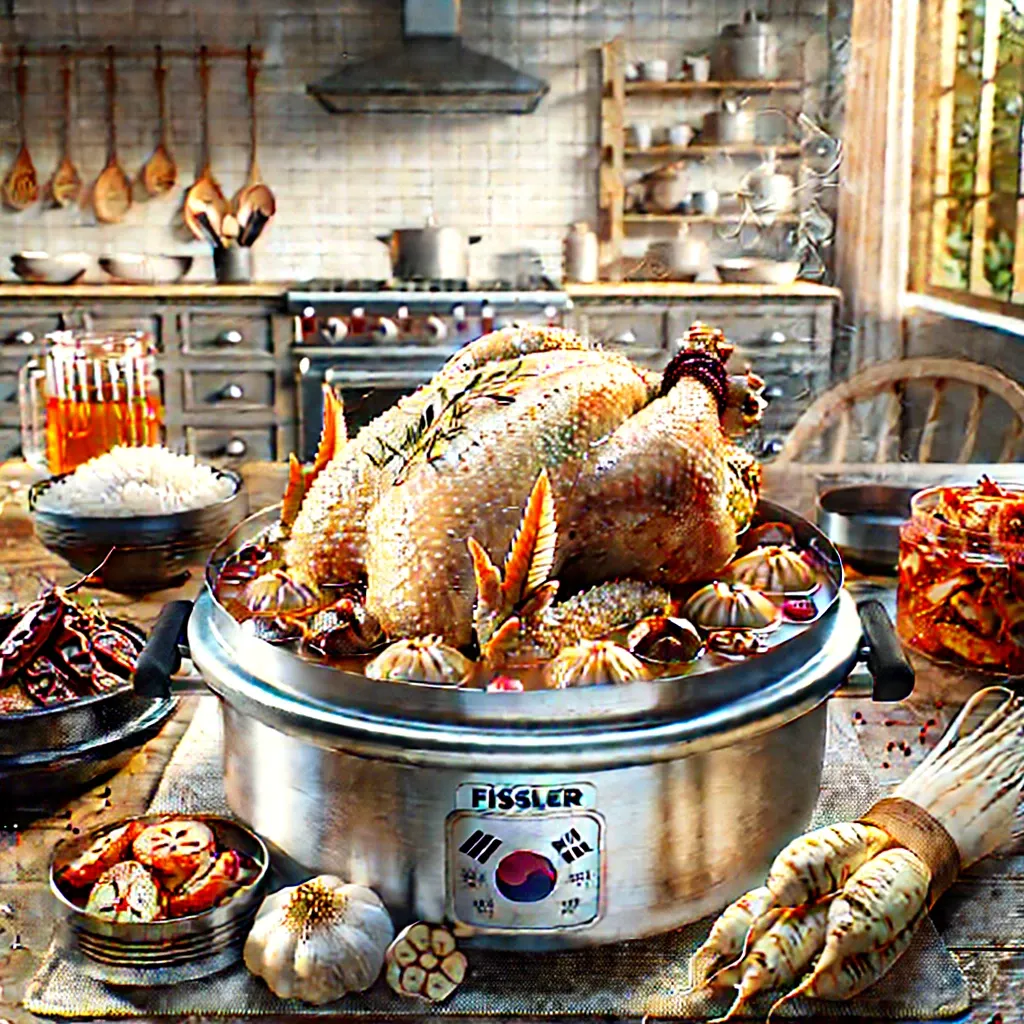 휘슬러 압력솥 삼계탕