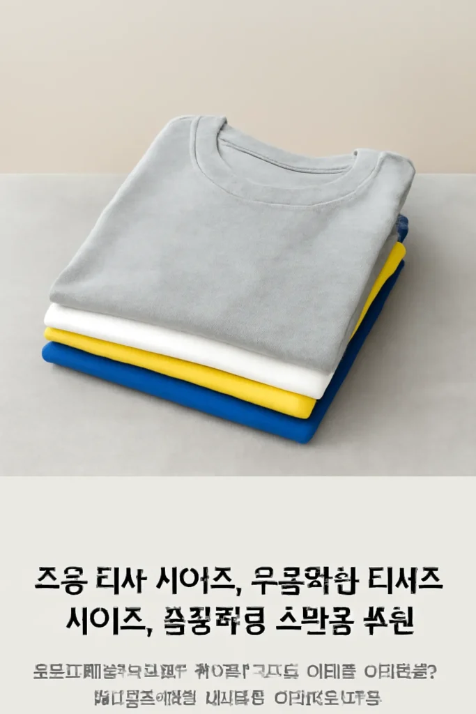 초등학생 티셔츠 사이즈