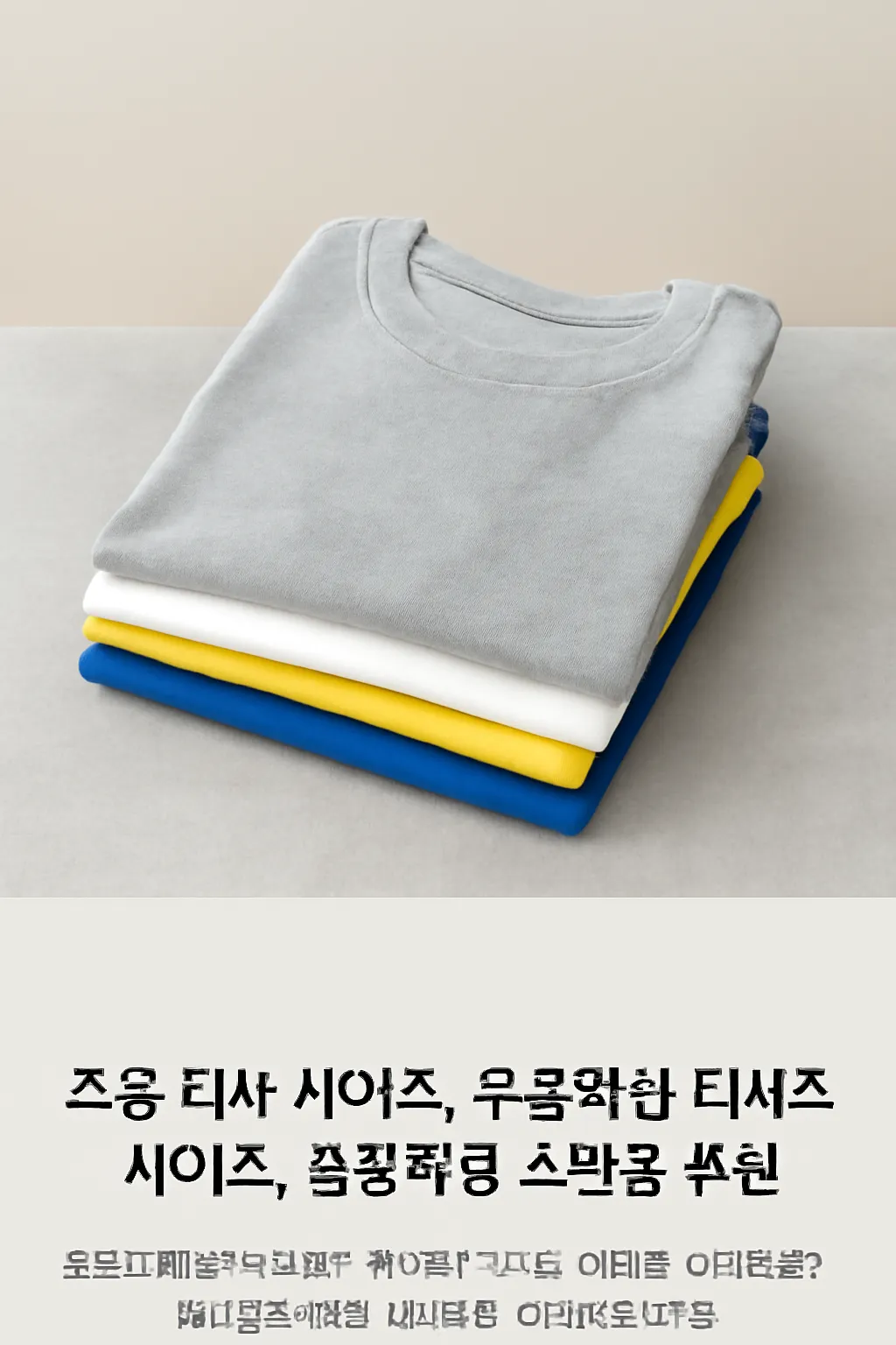 초등학생 티셔츠 사이즈