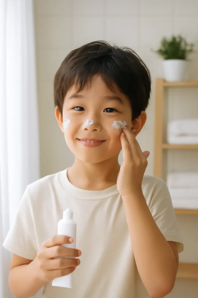 초등학생 선크림 세안