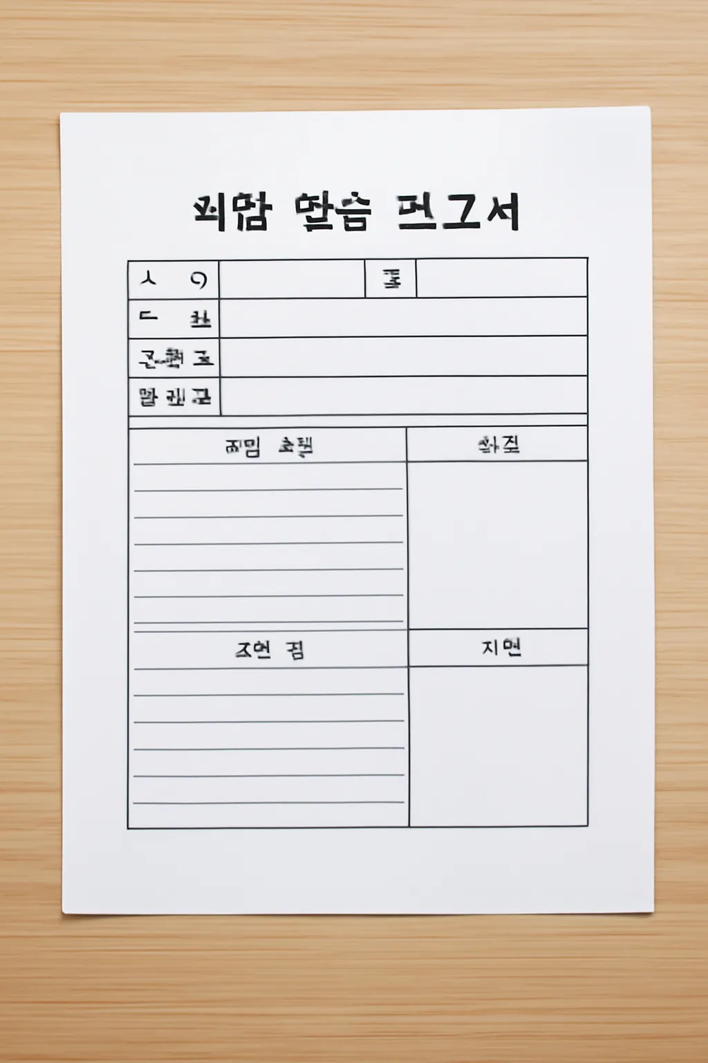 초등학생 체험학습 보고서 양식
