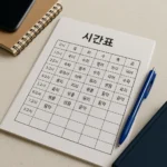 고등학생 시간표