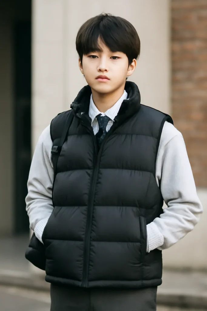 고등학생 패딩조끼