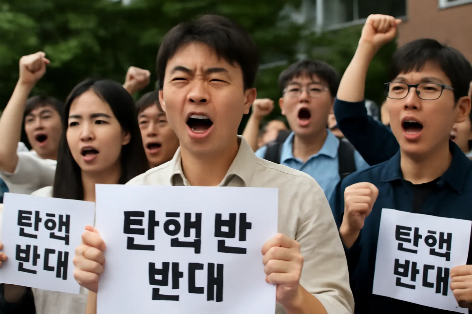 대학생 탄핵반대