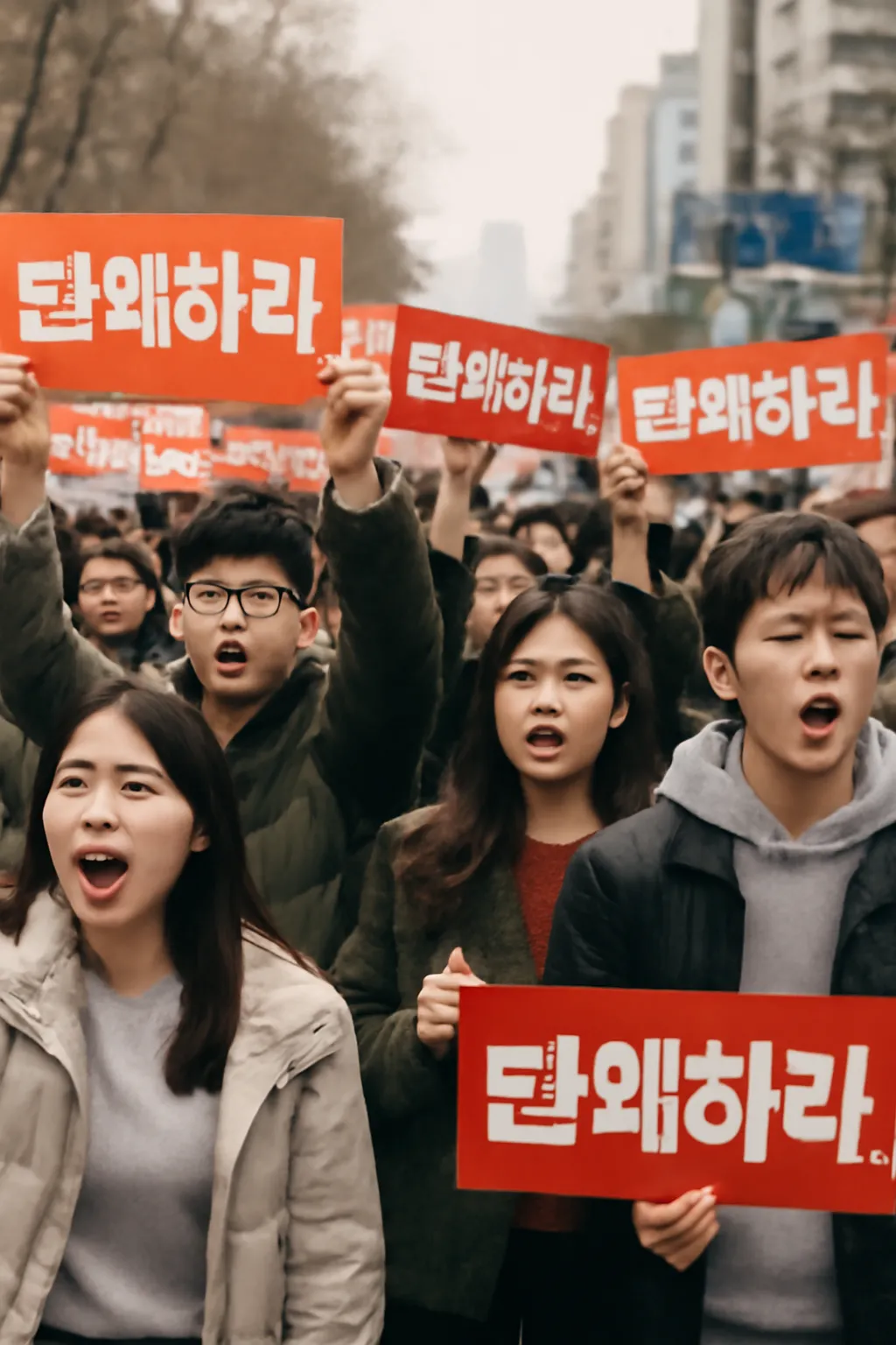 대학생 탄핵 찬성 집회