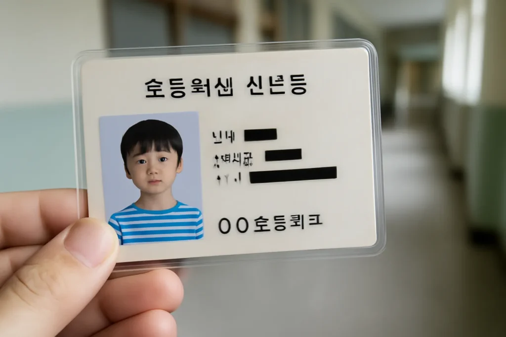 초등학생 신분증