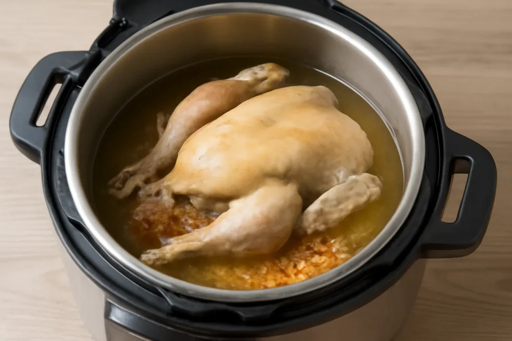 압력솥 누룽지백숙