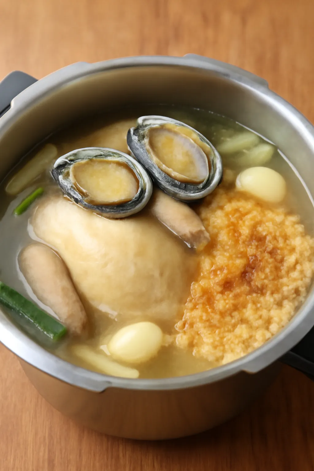 압력솥 누룽지 전복 삼계탕 만들기
