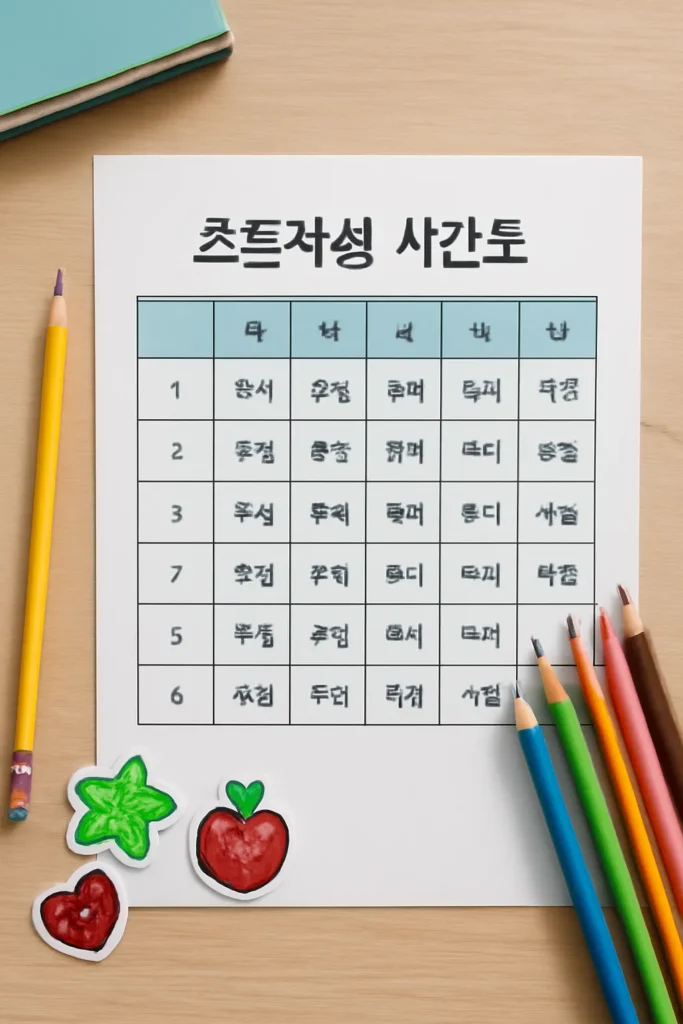 초등학생 시간표