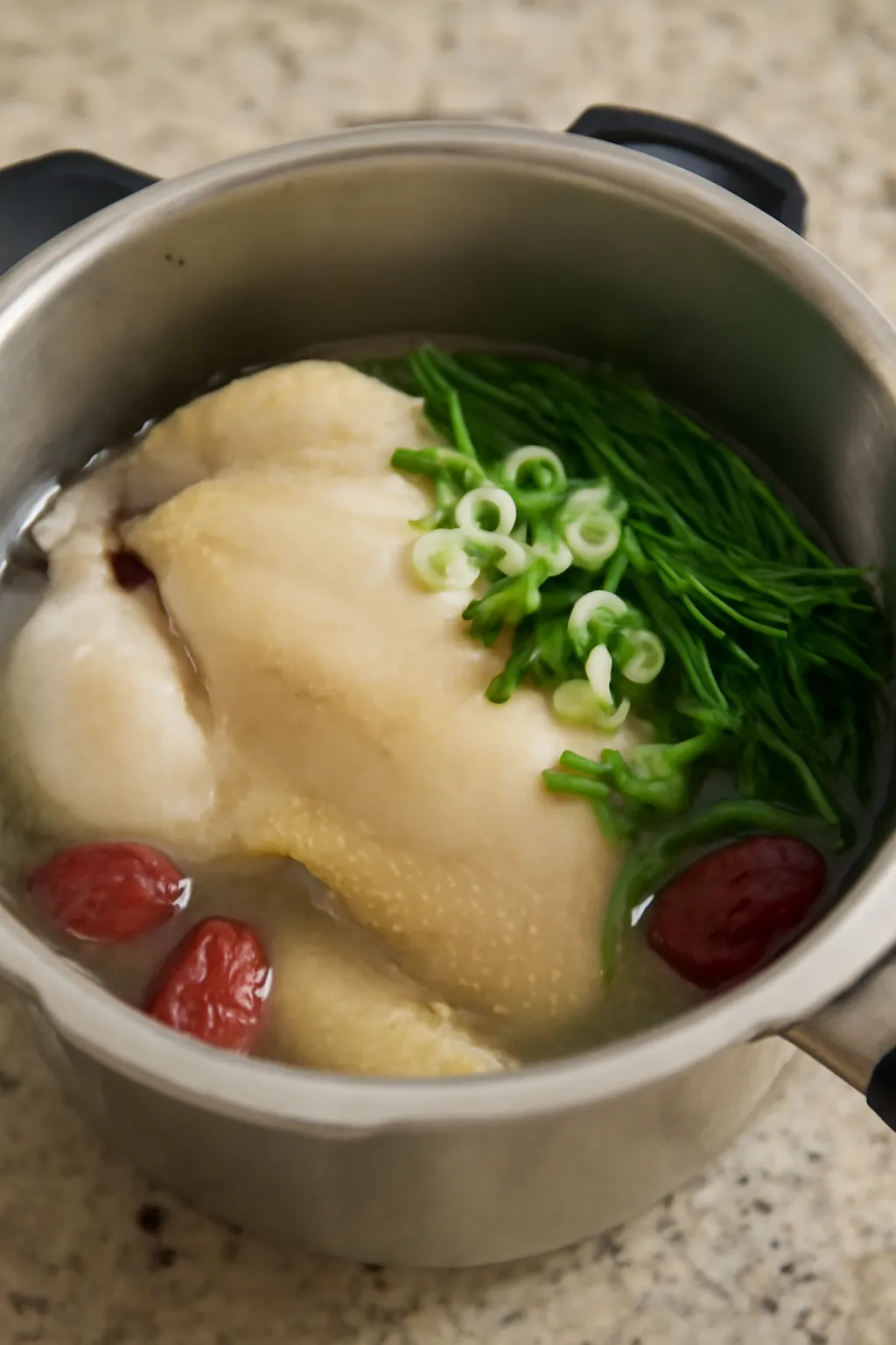 압력솥 닭백숙