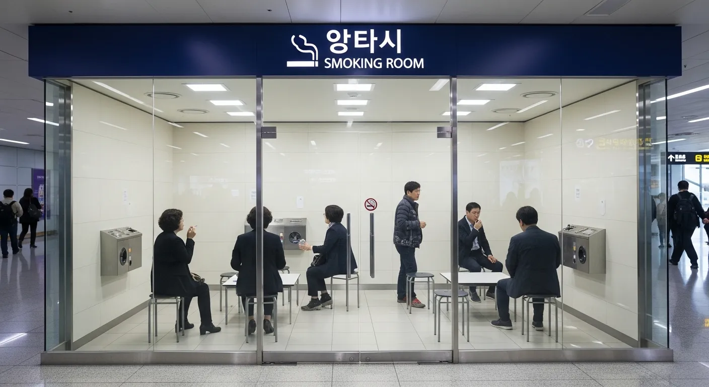 김포공항내 흡연실