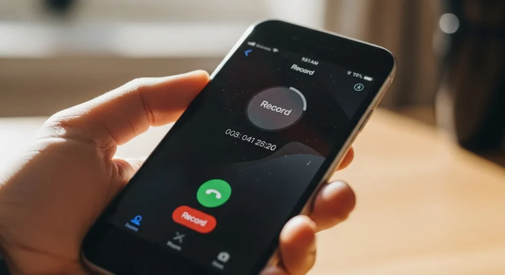 아이폰 통화중 녹음방법