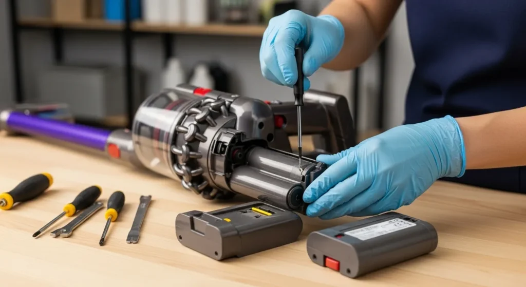 다이슨 청소기 배터리 교체